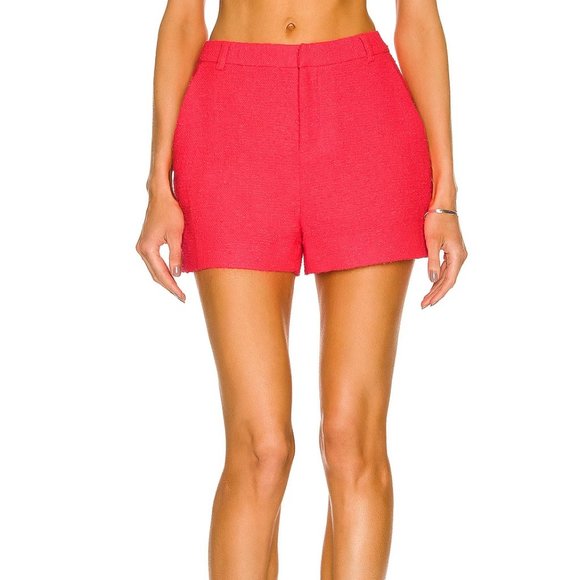 L AGENCE L'agence Aneta Tweed Shorts In Diva Pink - Picture 5 of 6